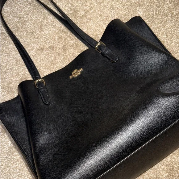 Coach Black Leather Mollie Tote- fair condition ~ As Is💕 - Picture 11 of 12